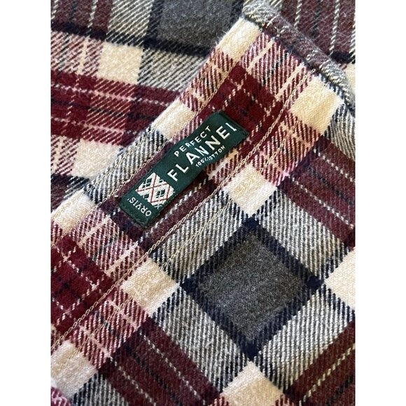 Orvis Mens Size M Heavy Perfect Flannel Button Down Shirt Hiking Outdoor Country - Picture 11 of 16